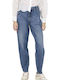 Women's Jean Trousers in Carrot Fit Medium Blue Denim