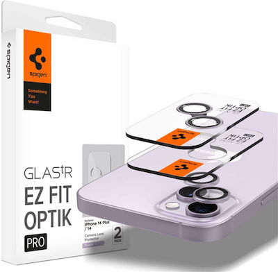 Spigen EZ Fit Optik Pro 2pcs Protecție Cameră Sticlă călită Violet pentru iPhone 14 / 14 Plus AGL05603