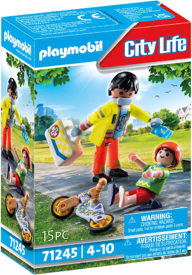 Playmobil Stadtleben Rettungssanitäter und Kind für 4-10 Jahre
