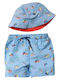 Mayoral Kinder Badeanzug Badeshorts mit Hut Hellblau