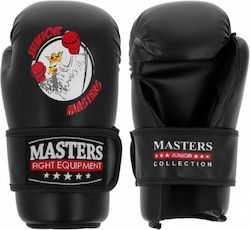 Sport Masters Rosm-MJC Jr Γάντια Πυγμαχίας από Συνθετικό Δέρμα για Αγώνα Μαύρα