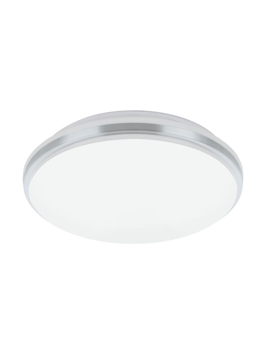 Eglo Pinetto Κλασική Μεταλλική Πλαφονιέρα Οροφής με Ενσωματωμένο LED σε Λευκό χρώμα 34cm