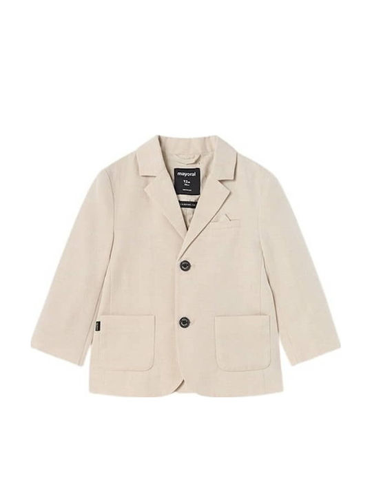 Mayoral Kids' Blazer Short Beige