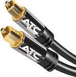 ATC Optical Audio Cable TOS male - TOS male Μαύρο 5m (02.007.0022)