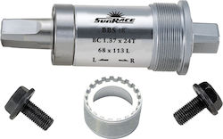 SunRace BBS18 Μεσαία Τριβή Ποδηλάτου Μεσαία Τριβή 68x118mm Αλουμινίου
