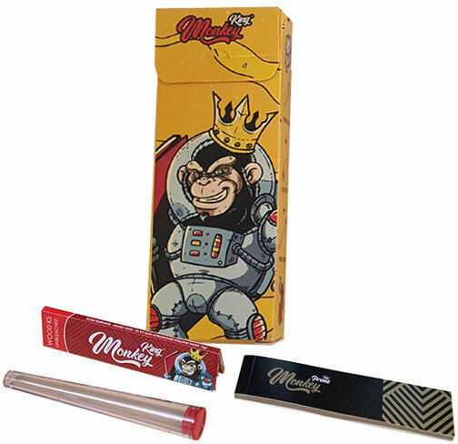 Monkey King Χαρτάκια Στριφτού Τσιγάρου Slim King Size με Τζιβάνες 32 φύλλα 1τμχ