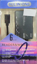 Tech Pro Card Reader για SD/microSD/MemoryStick/CompactFlash HT-09A Tech Pro Card Reader για SD/microSD/MemoryStick/CompactFlash HT-09A