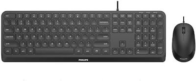 Philips SPT6207B/00 Set tastatură și mouse Engleză US