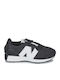 327 Bungee Lace Kids Sneakers Black