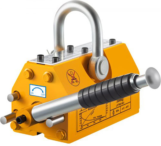 Maestro Lifting & Pulling Equipment Permanent Lifting Magnet for Weight Load up to 300kg Yellow