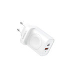 Veger Încărcător Fără Cablu cu Port USB-A și Port USB-C 20W Livrarea energiei Albς (W002E)