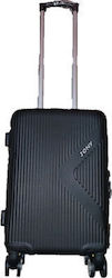 Ormi 029 Medium Travel Suitcase Hard Black with 4 Wheels Height 64cm.