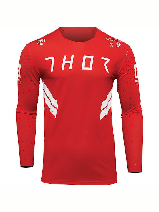 Thor MX Prime Hero Ανδρική Jersey Motocross Red/White