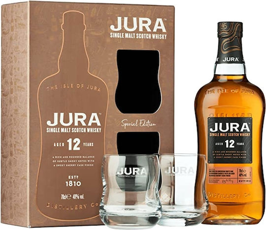 Jura Σύνθεση με Ποτήρια 12yo Whisky με 2 Ποτήρια 700ml 0201896