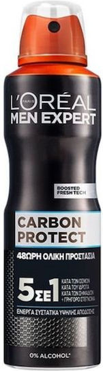 L'Oreal Paris Men Expert Carbon Protect 4 σε 1 Αποσμητικό 48h σε Spray 150ml