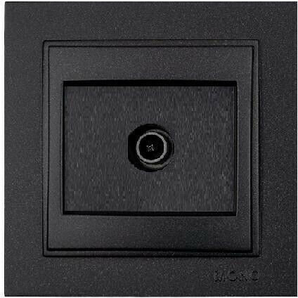 Mono Electric TV Antenna Socket Terminal in Black color 505-002036138