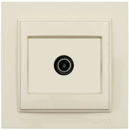 Mono Electric TV Antenna Socket Terminal in Beige color 505-001736138