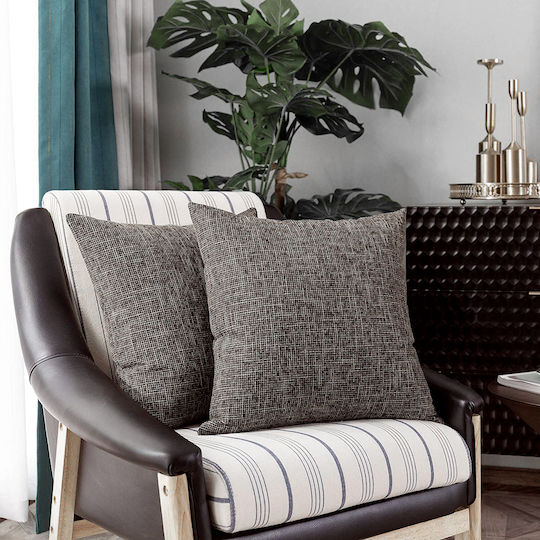 Saray Home Dekorativer Kissenbezug Braune 45x45cm
