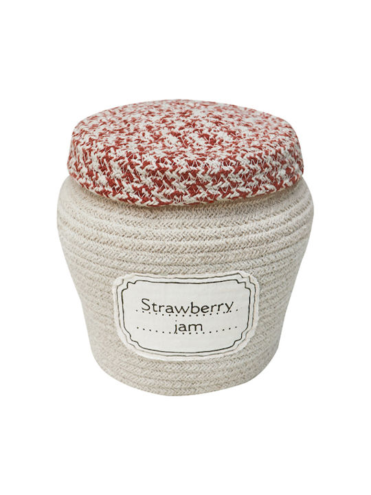 Lorena Canals Kinder Aufbewahrungskorb aus Stoff Jam Jar Beige 20x23cm 1Stück