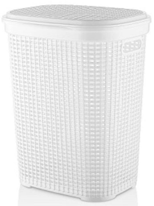 Chios Hellas 20551 Laundry Basket Plastic with Cap 45x37x56cm White