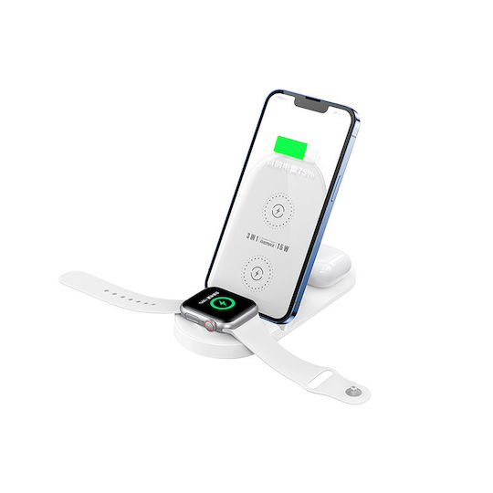 Remax Wireless Charger (Qi Pad) 15W Whites (Mintai RP-W57)