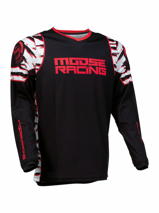Moose Racing Qualifier Ανδρική Μπλούζα Motocross Μακρυμάνικη Black/Red