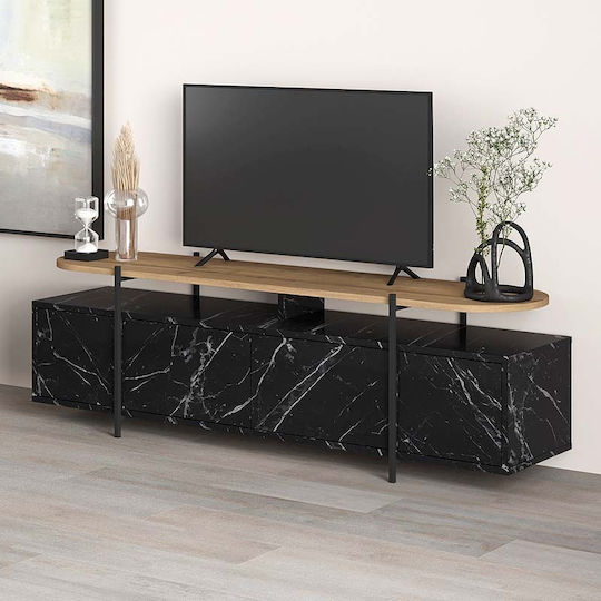 Hanley Bodenstehend Schwarzes TV-Ständer 160x35,6x48cm