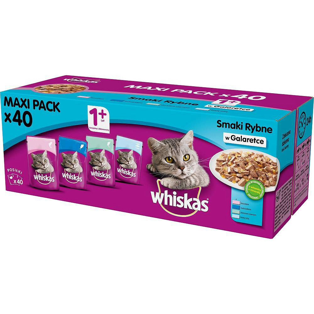 Whiskas Selection Maxi Pack Υγρή Τροφή Γάτας σε Φακελάκι με Ψάρια σε