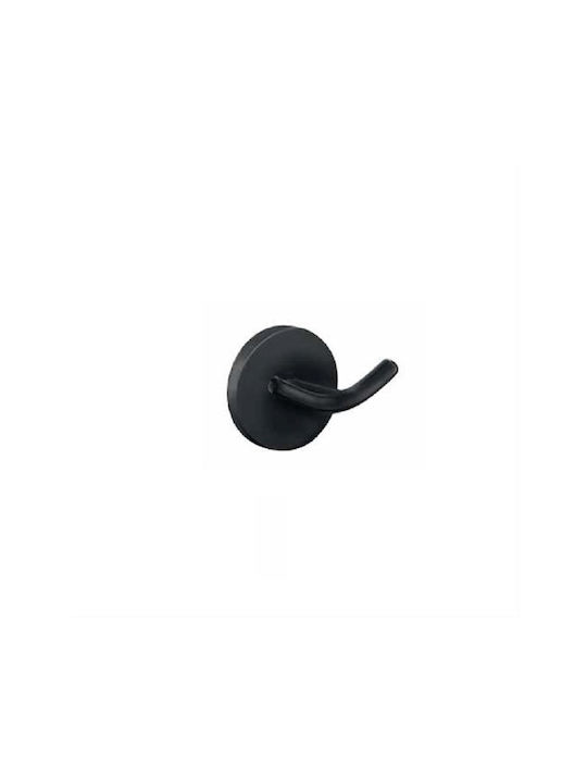 Viospiral Novo Verso 24-08001/B Double Wall-Mounted Bathroom Hook Black 33823