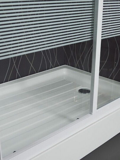 Sanitec A913n Триъгълна Акрил душ 120x80см Бял