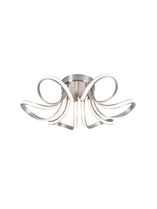 Omnia Modern Metallic Ceiling Mount Light with Integrated LED in Silver color