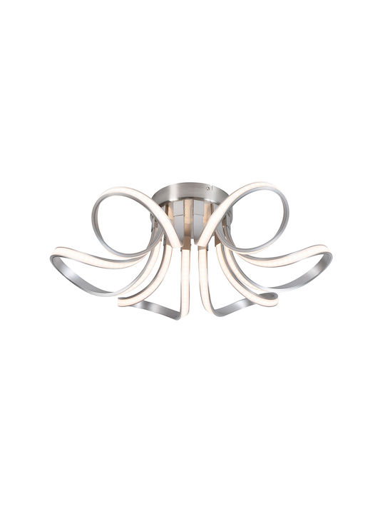 Omnia Modern Metal Ceiling Light with Integrated LED Silver