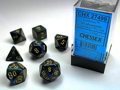 Chessex Lustrous Dice Gold/Shadow