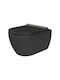 Cerastyle City Λεκάνη Κρεμαστή Rimless με Slim Κάλυμμα Soft Close Black Matt