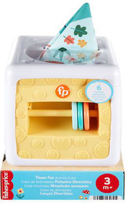 Fisher Price Cub de Activități Κουτί Δραστηριοτήτων με Χαρτομάντηλα pentru 3++ Luni