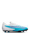 Nike Phantom GX Club Pantofi de Fotbal cu crampoane Albastru Baltic / Alb / Albastru Laser / Roz Exploziv