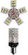 Simoni Racing Lămpi Autoturismului P21/5W-BAY15D-1157 LED Roșu 12V 1buc