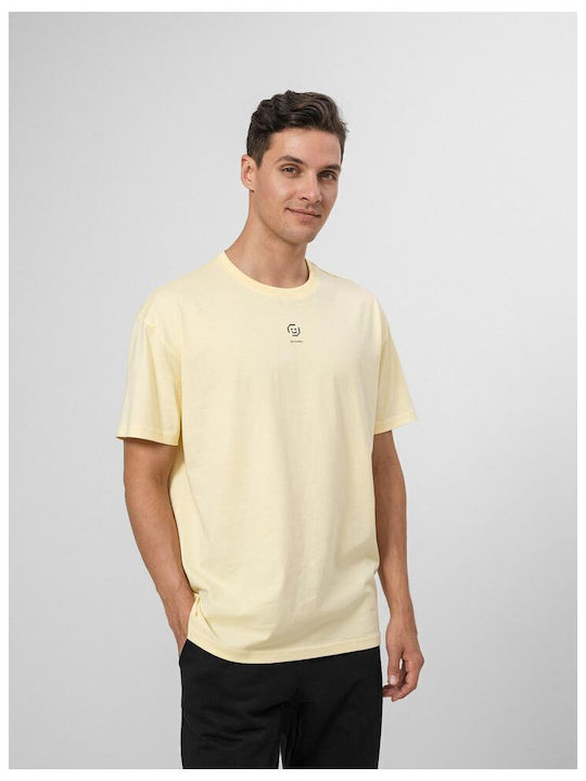 Outhorn Ανδρικό T-shirt Κίτρινο με Στάμπα