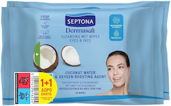 Septona Dermasoft Coconut Water Makeup Remover Wipes 2x20 Pieces