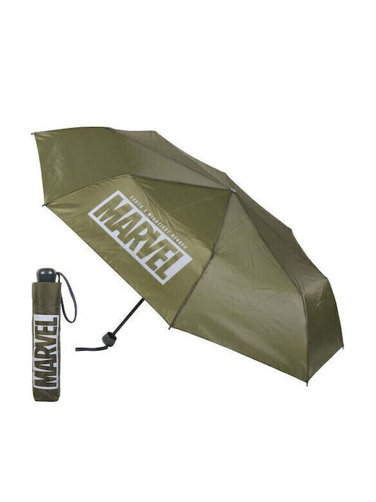 Cerda Kinder Regenschirm Gebogener Handgriff Marvel Grün mit Durchmesser 53cm.