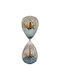 Artekko Office Hourglass Decoration from Glass 14x14x43cm in Black color