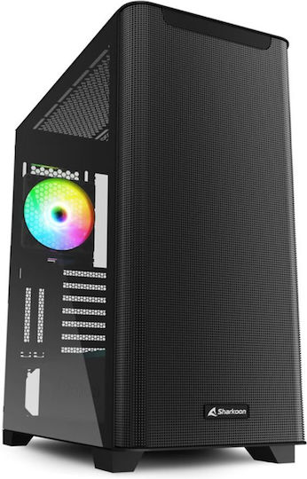 Sharkoon M30 RGB Gaming Midi Tower Κουτί Υπολογιστή με Πλαϊνό Παράθυρο Μαύρο