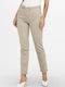 Emily High Waist Women's Jean Trousers in Slim Fit Beige