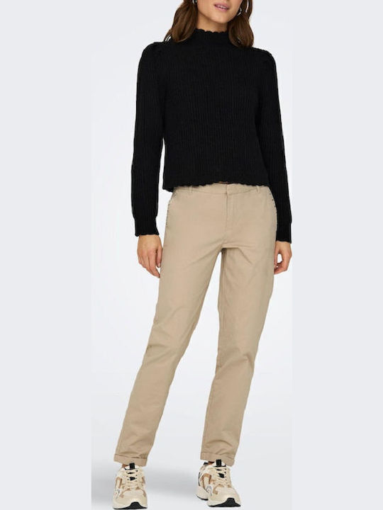 Damen Chino Hose Beige