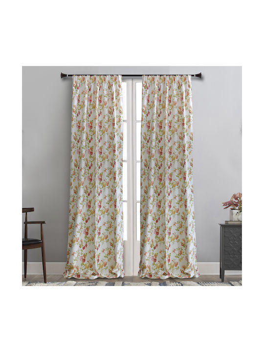 La Maison Blanche Curtain with Pencil Pleat Olympia 06 Orange 145x275cm