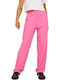 Women's High-waisted Chino Trousers Carmine Rose