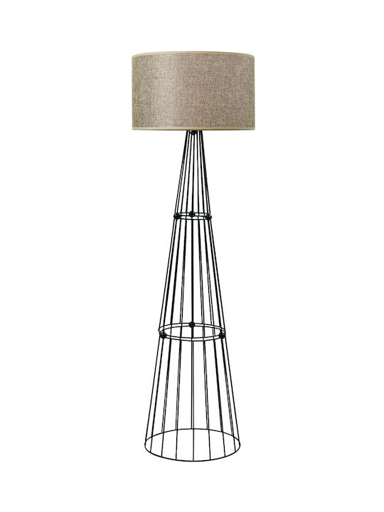ArkoLight Modern Floor Lamp E27 H128xW40cm Black 8420-3/40