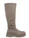 Leather Women's Boots with Zipper Kande Gray