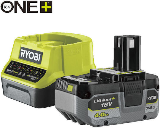 Ryobi Battery Set Lithium Capacity 4Ah 18V with Charger RC18120-140X