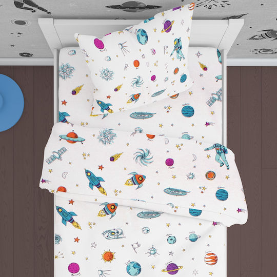 Dimcol Space Детски Плик за Завивка Единичен Памучен 188 160x240бр